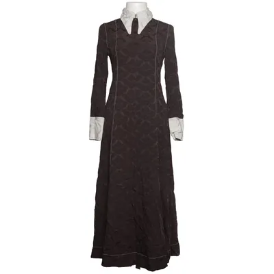 Kjole (Brun, Hvid) fra Ganni Acetat, Viscose