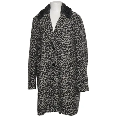 Coat (Black, White) from Amber & June Acetate, Acrylic, Mohair, Polyester, Wool