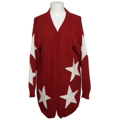 Strickjacke (Rot, Weiß) von Souvenir Acryl, Wolle