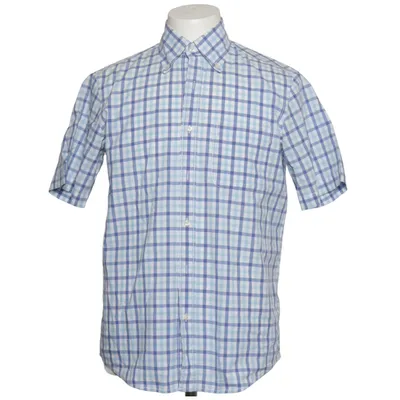 Chemise à manches courtes (Bleu, Blanc) de Andrew James Coton