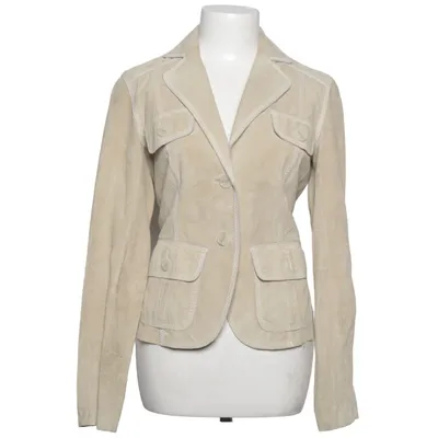 Læderblazer (Beige) fra Hallhuber Trend Læder