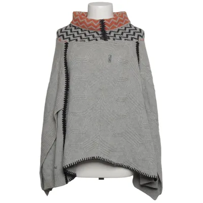 Poncho (Gray, Black, Orange) from Oxbow Wool