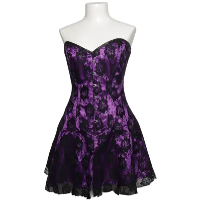 Korsett (Lila, Schwarz) von Lip Service Baumwolle, Polyester