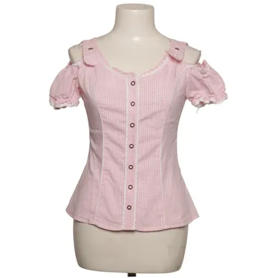 Dirndl blouse (Pink, White) from Amisu Cotton, Elastane, Polyester