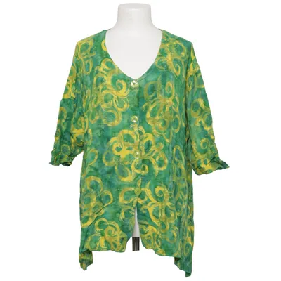 Blouse (Vert, Jaune) de Diva Lin, Viscose