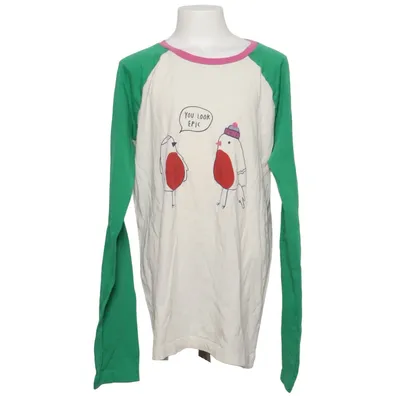 Baseball T-shirt (White, Green, Pink) from Boden Cotton