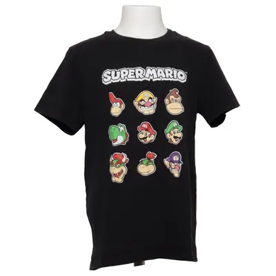 T-shirt (Sort, Flerfarvet) fra Super Mario Bomuld