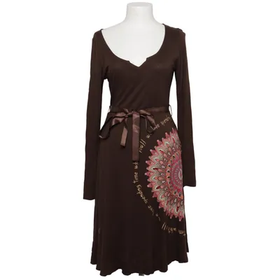 Jurk (Bruin, Meerkleurig) van Desigual Viscose