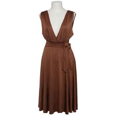 Wrap dress (Brown) from Axara Paris Acetate, Elastane