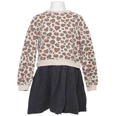 Jurk (Beige, Grijs) van Vertbaudet Katoen, Polyester