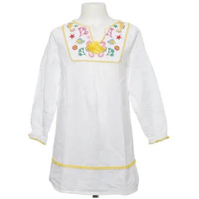 Dress (White, Multicolored) from Mini Boden Cotton