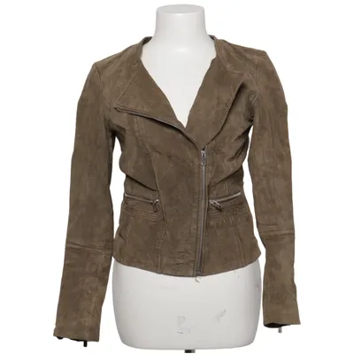 Bikerjacke (Braun) von Mango Acryl, Leder, Polyester