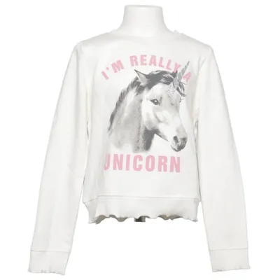 Sweatshirt (White) from H&M Kids Cotton, Elastane, Polyester