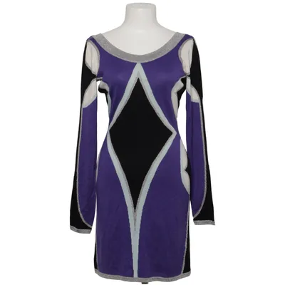 Dress (Purple, Black, White, Multicolored) from Temperley Metallic fiber, Polyester, Silk, Viscose