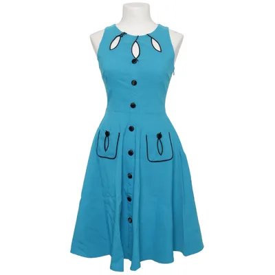 Robe (Bleu) de Voodoo Vixen Coton, Élasthane, Polyester