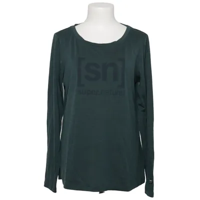 Langærmet t-shirt (Grøn) fra Super.Natural Polyester, Uld