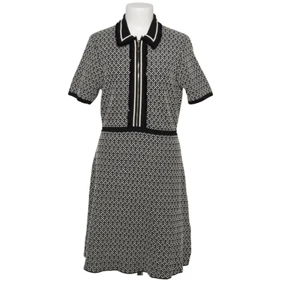 Kleid (Schwarz, Weiß) von Sandro Baumwolle, Elasthan, Polyamid, Viskose