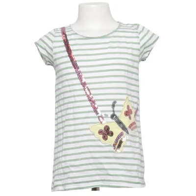 T-shirt (White, Green) from NKD Cotton, Elastane