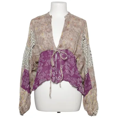 Blouse (Beige, Lila, Meerkleurig) van Zara Viscose