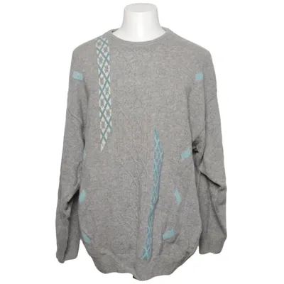 Pull-over (Gris, Bleu) de Fischer Polyamide, Laine