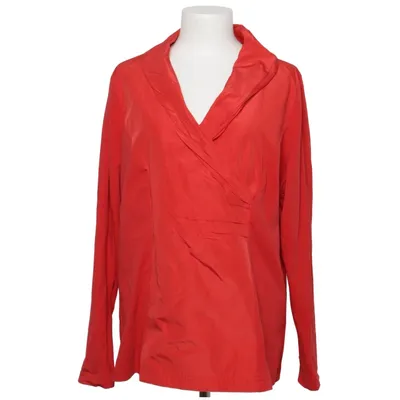 Wrap blouse (Red) from Gina Laura Cotton, Elastane, Polyester