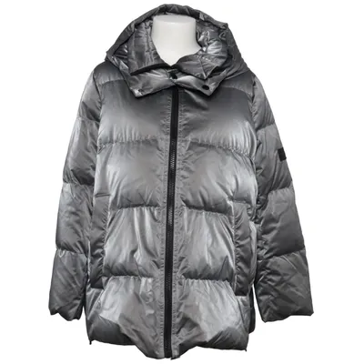 Winterjas (Zilver) van Yves Salomon Dons, Elastaan, Veer, Leer, Polyamide, Polyester, Viscose