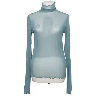 Rollkragenpullover (Blau) von Enna Seide