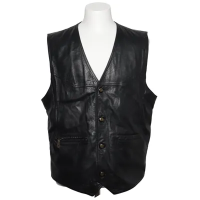 Gilet en cuir (Noir) Cuir, Polyester
