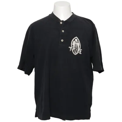 Henley T-shirt (Sort) fra New Fast Bomuld, Polyester