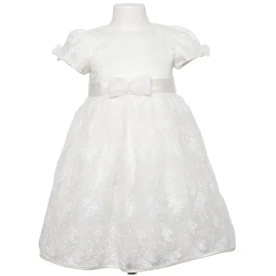 Robe de fille de fleur (Blanc) de Broeng