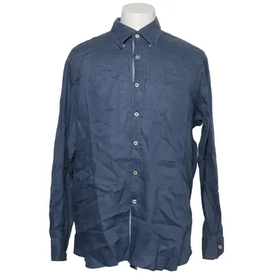 Overhemd (Blauw) van Tom Rusborg Linnen