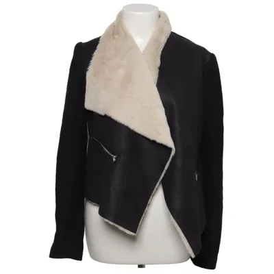 Shearling jacket (Black) from Zara Trafaluc Outerwear Collection Viscose, Wool