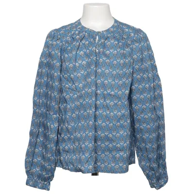 Blouse (Blue, White) from Mango Cotton