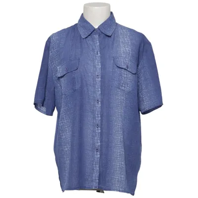 Kortærmet skjorte (Blå) fra Lady Linned, Viscose