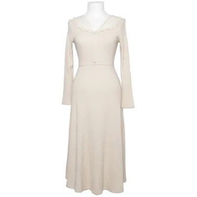 Kleid (Beige) von Queen Baumwolle, Elasthan, Polyamid