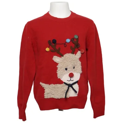Julesweater (Rød, Flerfarvet) fra Il Gufo Uld