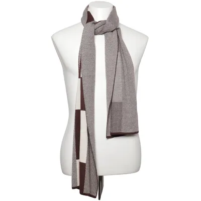 Écharpe (Marron, Blanc)