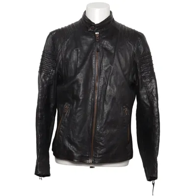 Lederjacke (Schwarz) von Gipsy by Mauritius Baumwolle, Leder, Polyester