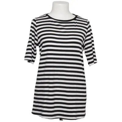 T-shirt (Zwart, Wit) van Gina Katoen, Elastaan, Modal