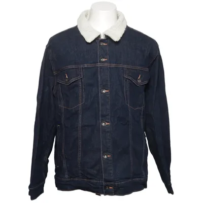 Gevoerde spijkerjas (Blauw) van Manguun Katoen, Elastaan, Polyester