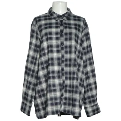 Flanellskjorta (Blå, Vit) från PrettyLittleThing Elastan, Polyester, Viskos