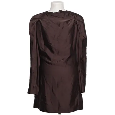 Kjole (Brun) fra H&M Edition Linned, Polyester, Viscose
