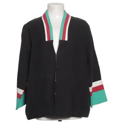 Jacket (Black, Multicolored) from Jarvi Muoti Linen, Silk