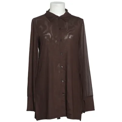 Skjorte (Brun) fra Lindex Elastan, Polyester