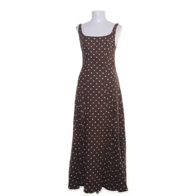 Dress (Brown, Multicolored) from Zara Linen, Viscose