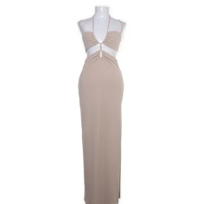 Långklänning (Beige) från Rumer Elastan, Polyester