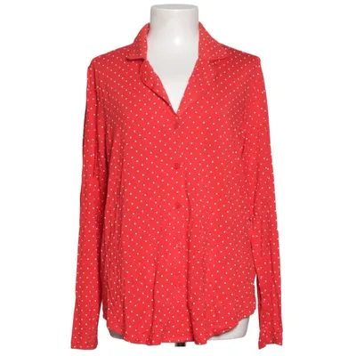 Pajama shirt (Red, White) from Lands' End Elastane, Viscose
