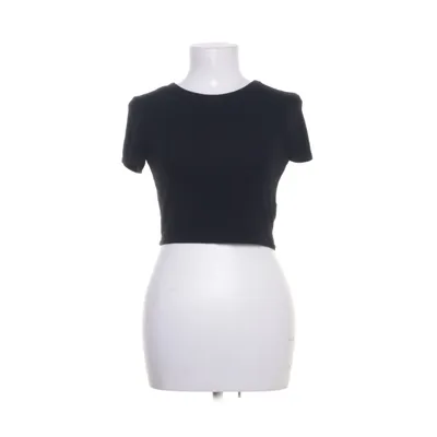 Crop top (Svart) från Zara Elastan, Viskos