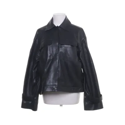 Läderjacka (Svart) från Dagmar Bomull, Skinn, Viskos