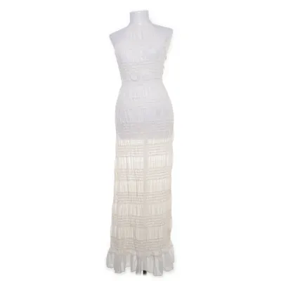 Halterneckklänning (Vit) från PrettyLittleThing Polyester